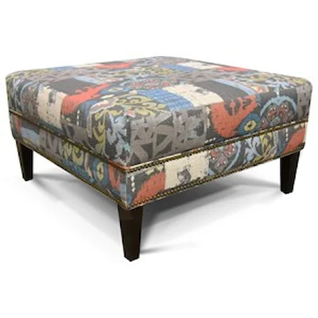 Ottoman with Nailhead Trim